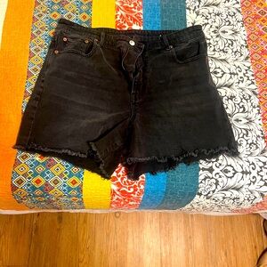 American eagle high raise 90s boyfriend shorts stretch size 14!